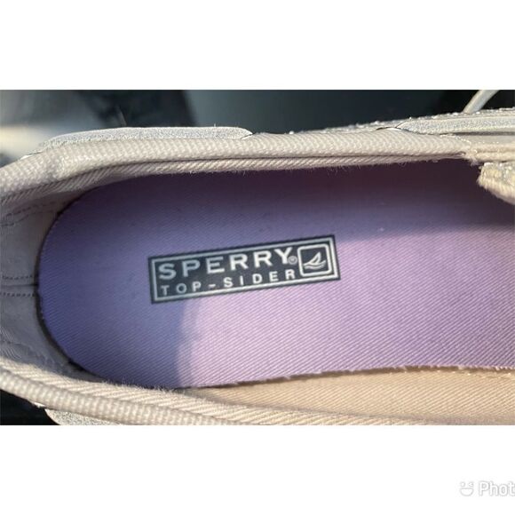 Sperry Top Sider Silver Sparkle Women’s Boat Shoes Size 6 - Picture 9 of 10